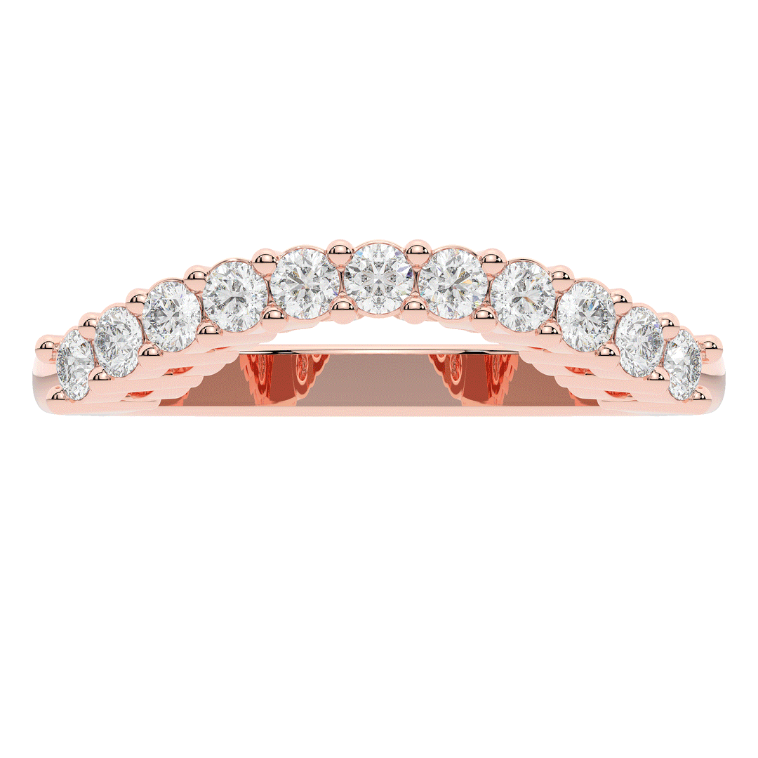 0.30CT.TW ROUND LAB DIAMOND CONTOUR WEDDING BAND - Nazarelle