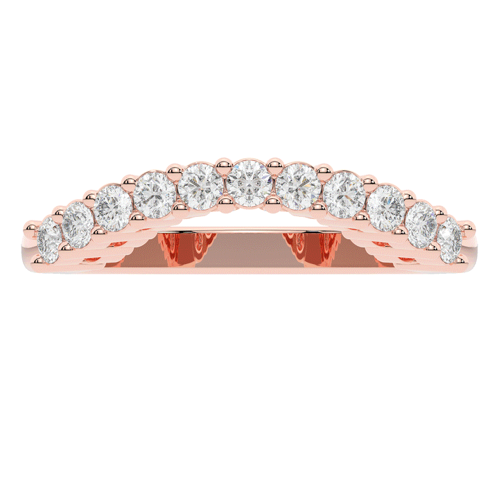 0.30CT.TW ROUND LAB DIAMOND CONTOUR WEDDING BAND - Nazarelle