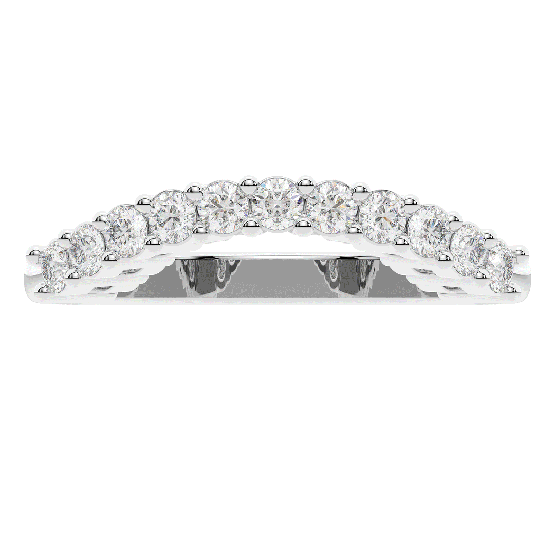 0.30CT.TW ROUND LAB DIAMOND CONTOUR WEDDING BAND - Nazarelle