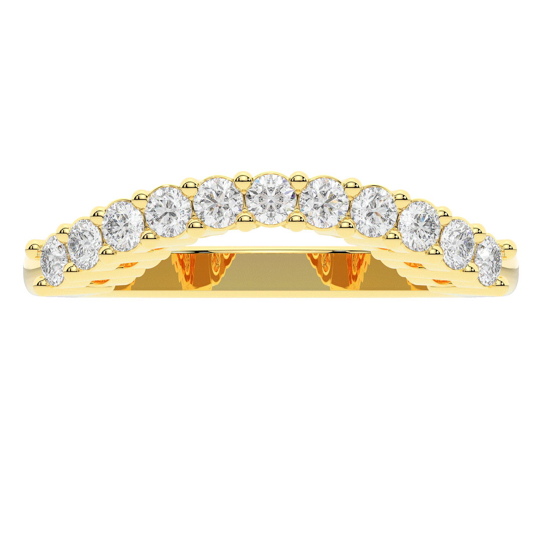 0.30CT.TW ROUND LAB DIAMOND CONTOUR WEDDING BAND - Nazarelle