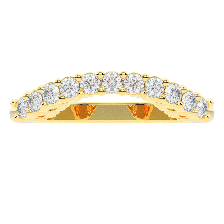 0.30CT.TW ROUND LAB DIAMOND CONTOUR WEDDING BAND - Nazarelle