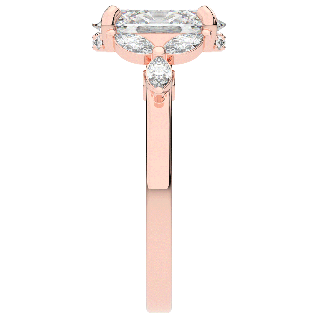 2.85CT.TW OVAL LAB DIAMOND ENGAGEMENT RING - Nazarelle