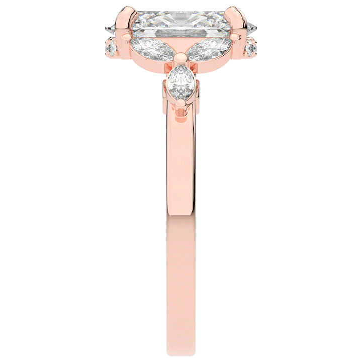 2.85CT.TW OVAL LAB DIAMOND ENGAGEMENT RING - Nazarelle