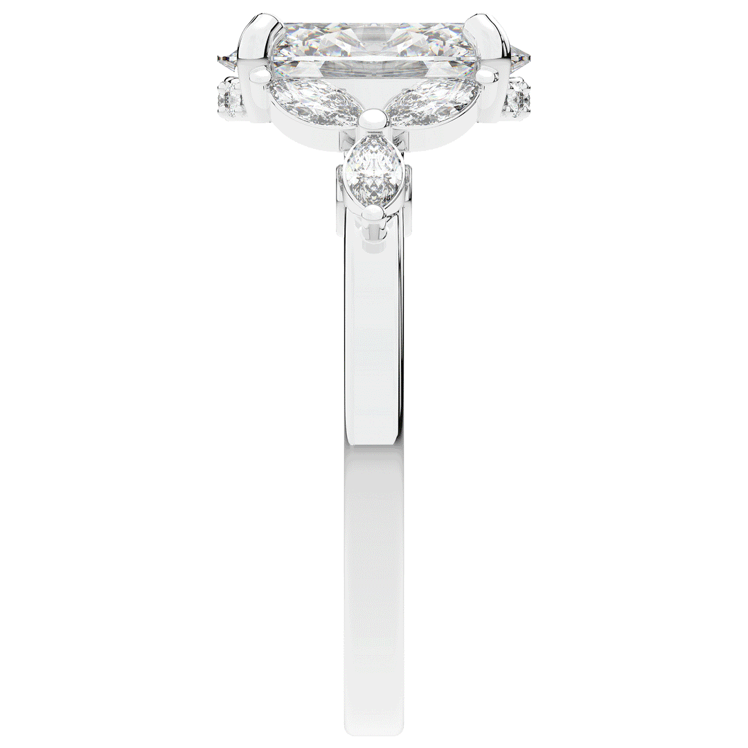 2.85CT.TW OVAL LAB DIAMOND ENGAGEMENT RING - Nazarelle
