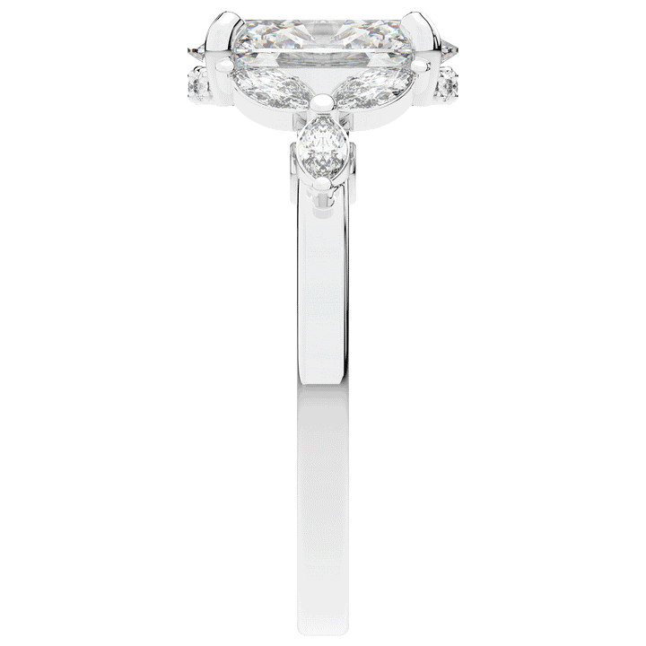 2.85CT.TW OVAL LAB DIAMOND ENGAGEMENT RING - Nazarelle
