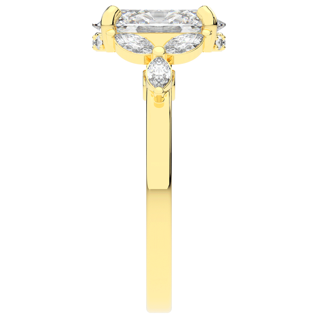 2.85CT.TW OVAL LAB DIAMOND ENGAGEMENT RING - Nazarelle
