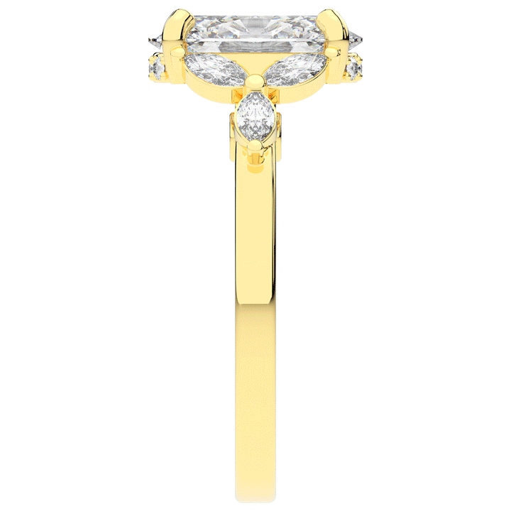 2.85CT.TW OVAL LAB DIAMOND ENGAGEMENT RING - Nazarelle