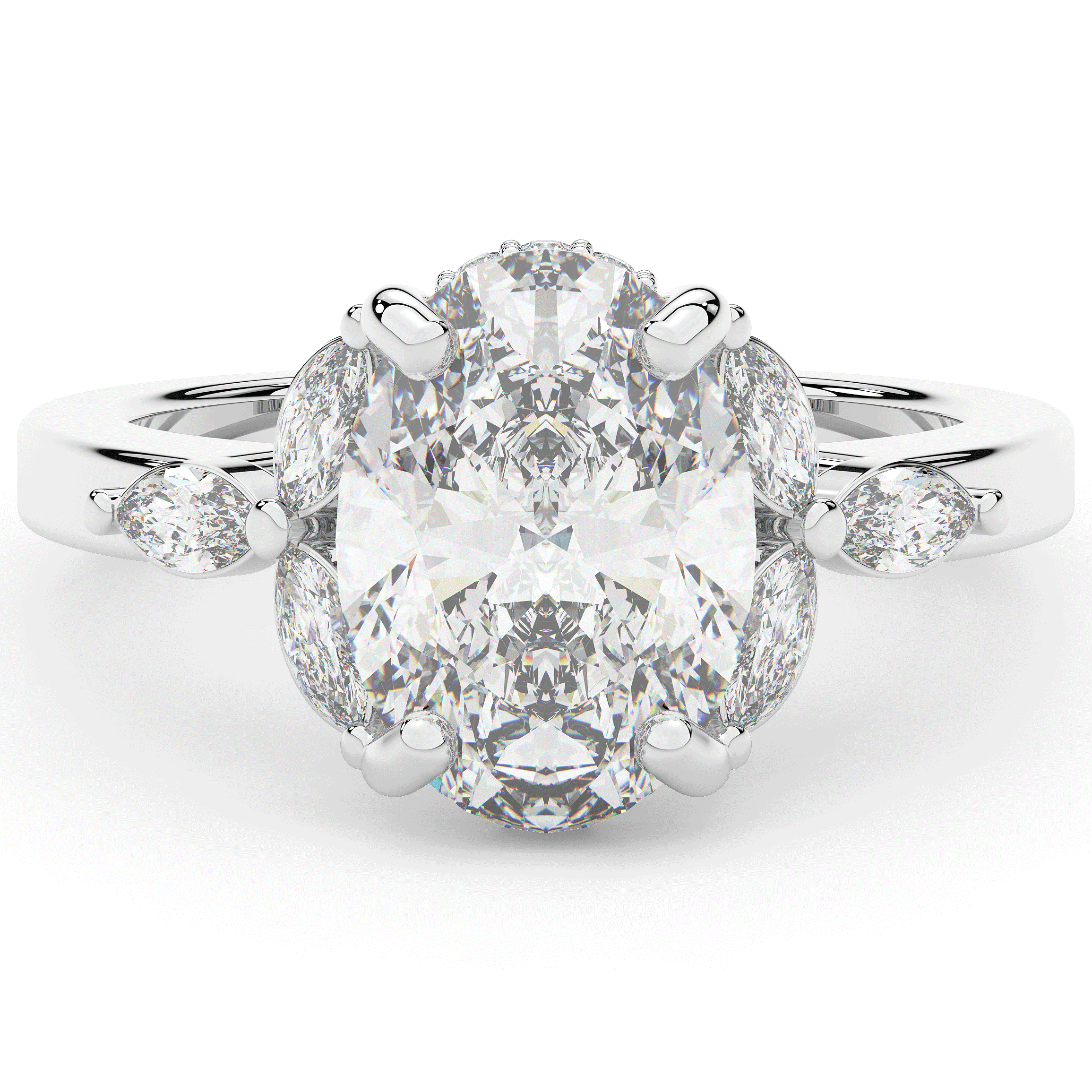 2.85CT.TW OVAL LAB DIAMOND ENGAGEMENT RING – Nazar's & Co. Jewelers