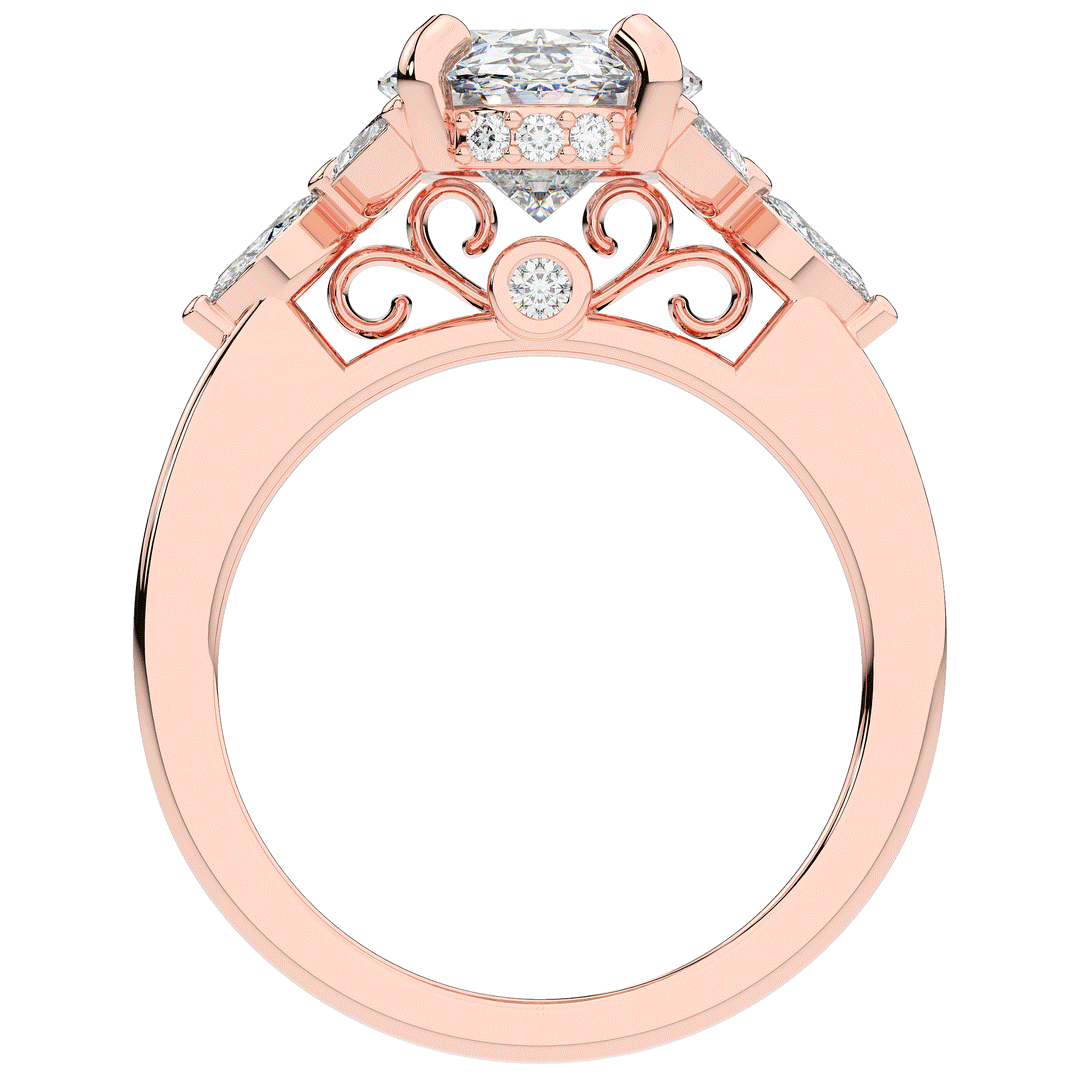 2.85CT.TW OVAL LAB DIAMOND ENGAGEMENT RING - Nazarelle