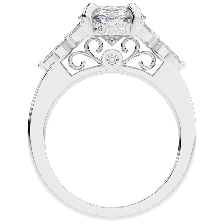 2.85CT.TW OVAL LAB DIAMOND ENGAGEMENT RING - Nazarelle