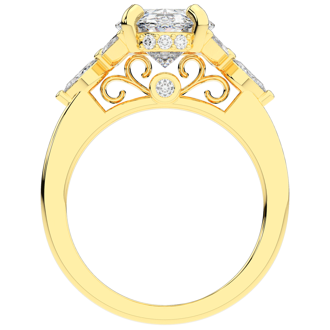 2.85CT.TW OVAL LAB DIAMOND ENGAGEMENT RING - Nazarelle