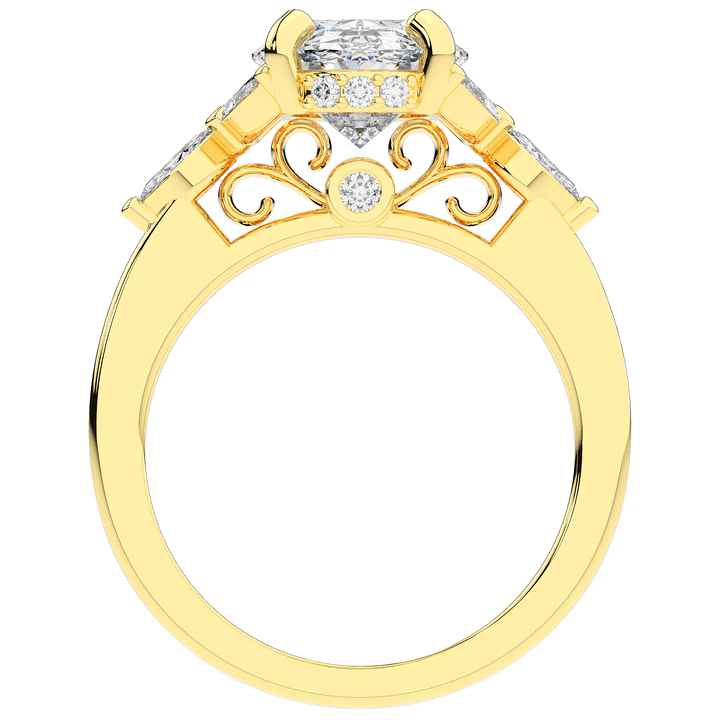 2.85CT.TW OVAL LAB DIAMOND ENGAGEMENT RING - Nazarelle