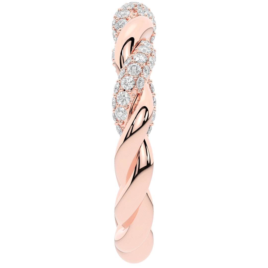 0.40CT.TW LAB DIAMOND TWIST WEDDING BAND - Nazarelle