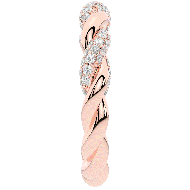 0.40CT.TW LAB DIAMOND TWIST WEDDING BAND - Nazarelle
