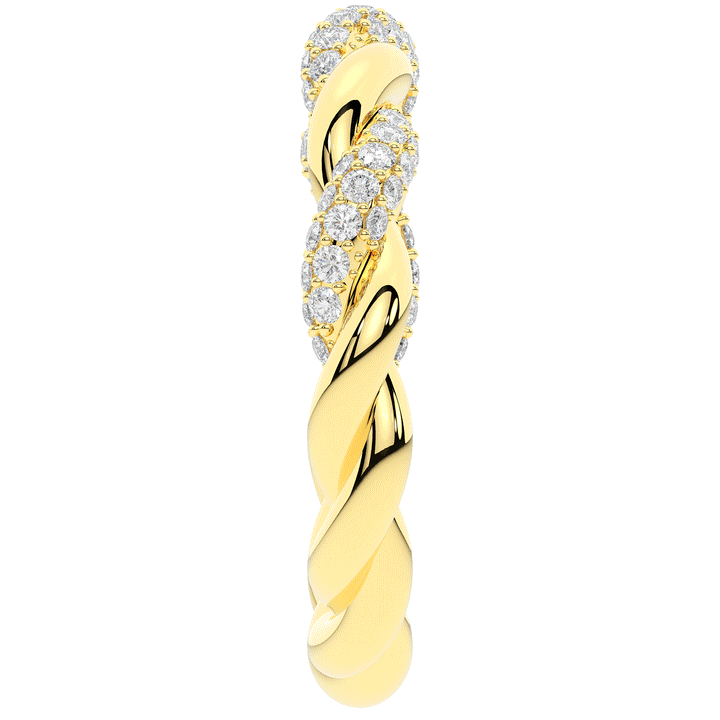 0.40CT.TW LAB DIAMOND TWIST WEDDING BAND - Nazarelle