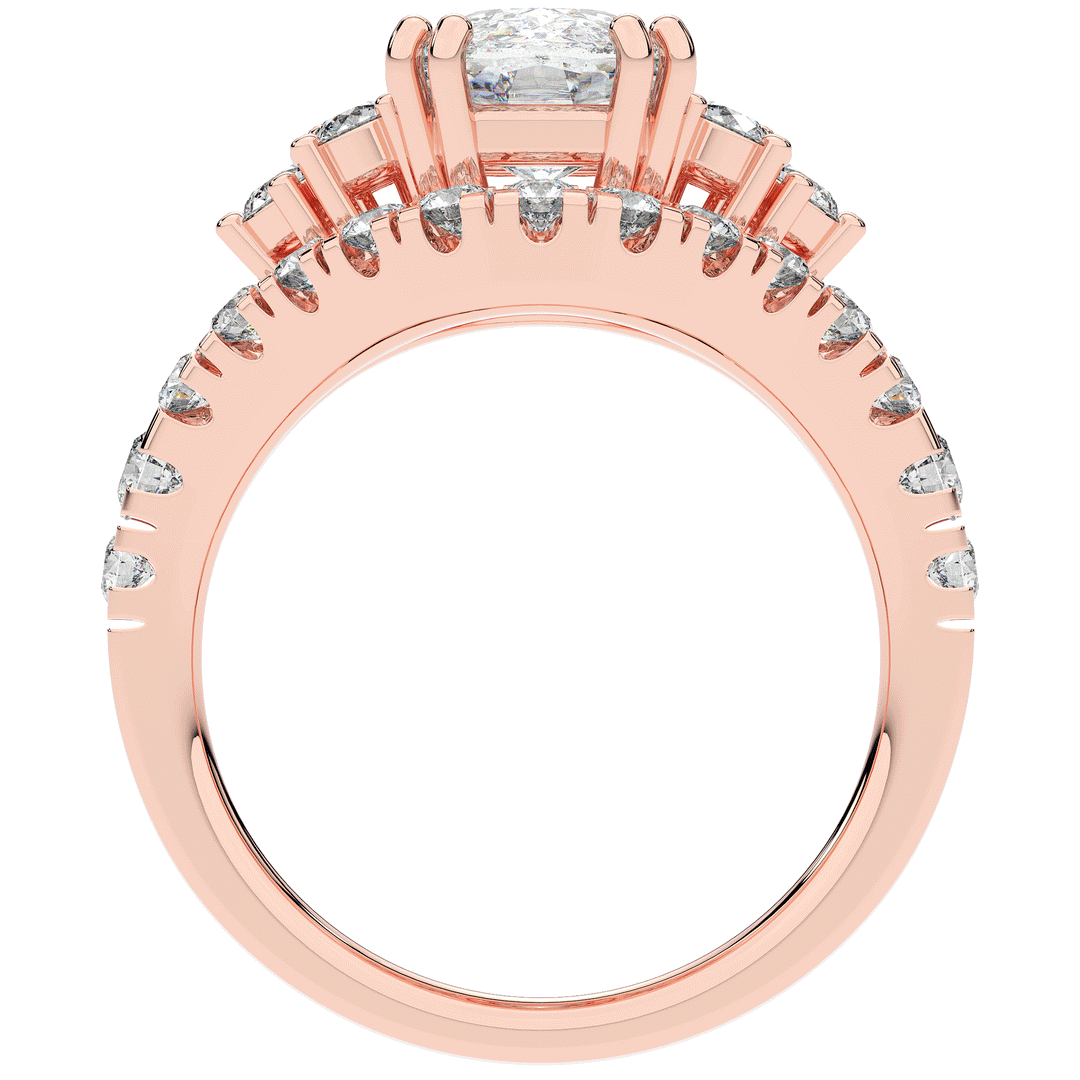 3.10CT.TW CUSHION LAB DIAMOND HALO ENGAGEMENT RING - Nazarelle