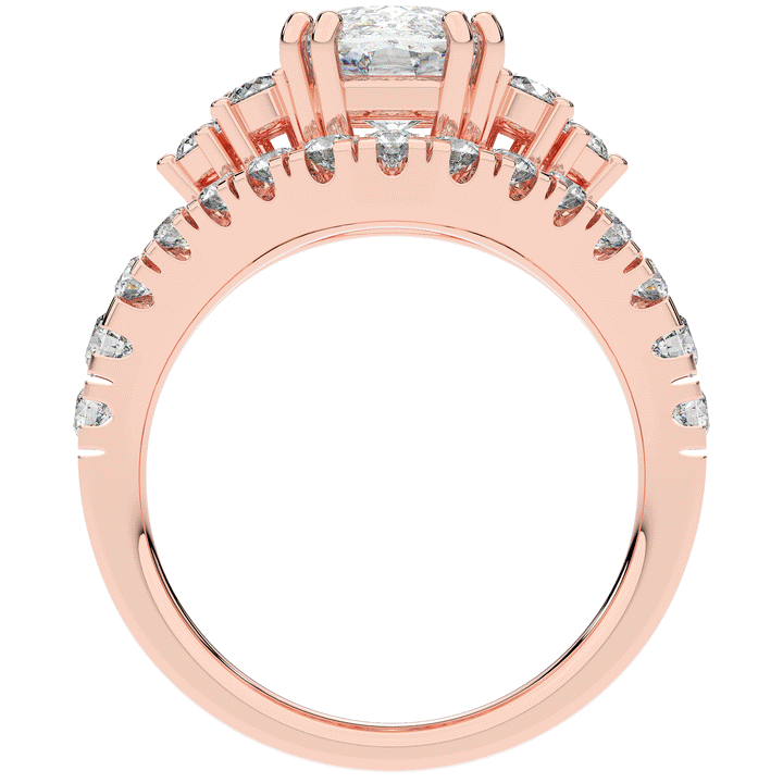 3.10CT.TW CUSHION LAB DIAMOND HALO ENGAGEMENT RING - Nazarelle