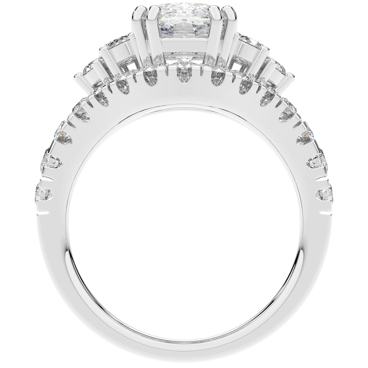 3.10CT.TW CUSHION LAB DIAMOND HALO ENGAGEMENT RING - Nazarelle