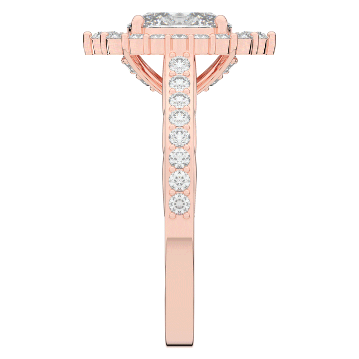 1.75CT.TW OVAL LAB DIAMOND HALO ENGAGEMENT RING - Nazarelle
