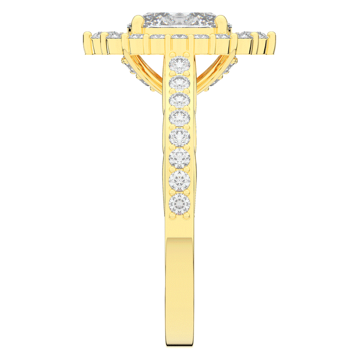 1.75CT.TW OVAL LAB DIAMOND HALO ENGAGEMENT RING - Nazarelle