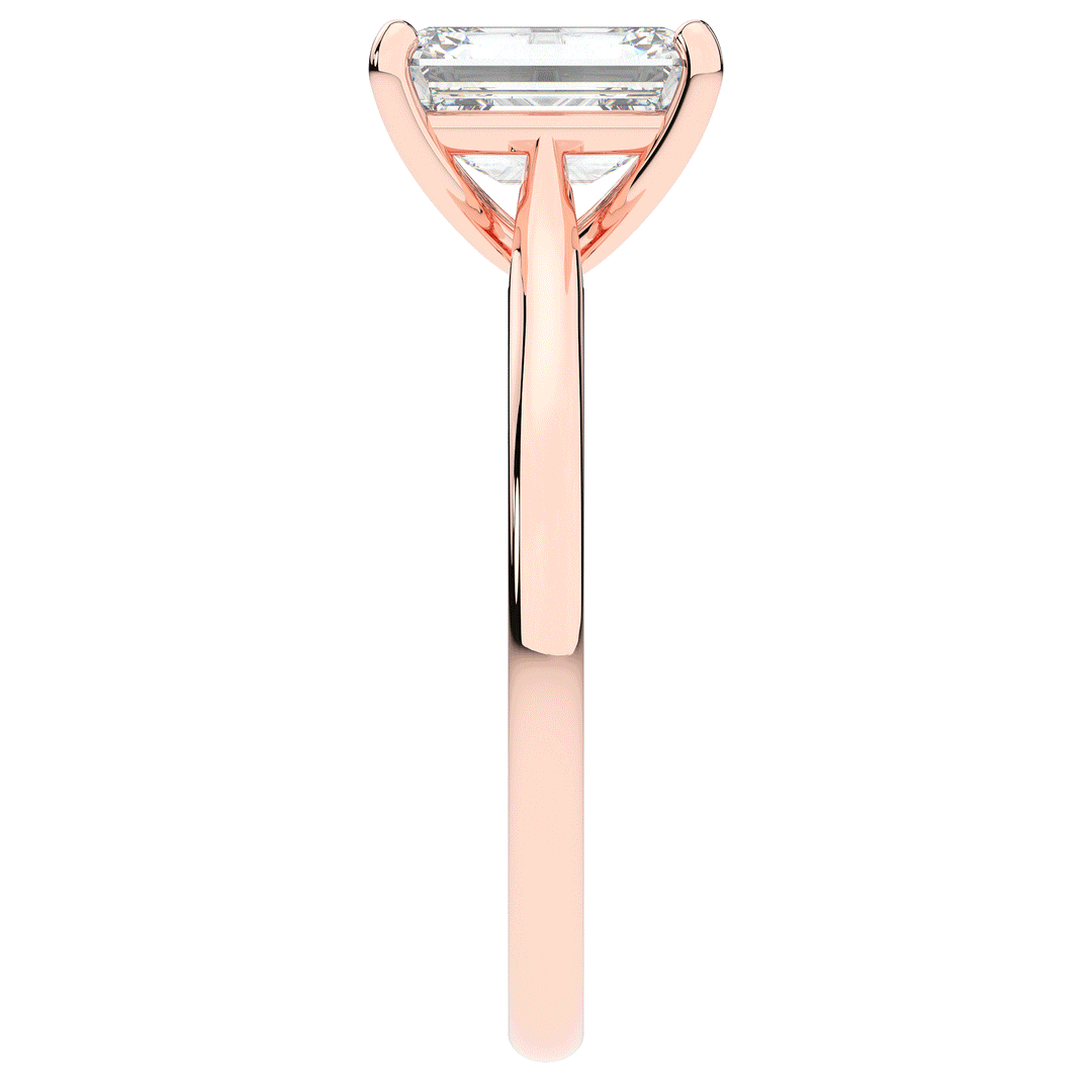 2.00CT.TW EMERALD CUT LAB DIAMOND SOLITAIRE ENGAGEMENT RING - Nazarelle