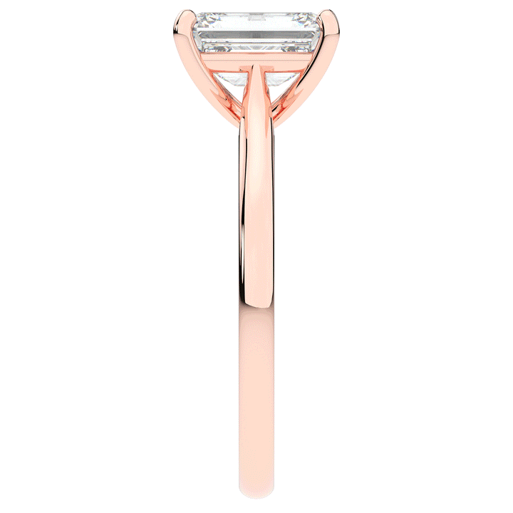 2.00CT.TW EMERALD CUT LAB DIAMOND SOLITAIRE ENGAGEMENT RING - Nazarelle