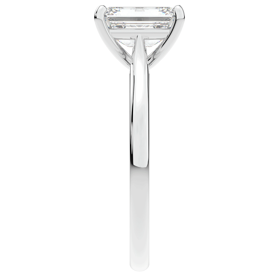 2.00CT.TW EMERALD CUT LAB DIAMOND SOLITAIRE ENGAGEMENT RING - Nazarelle