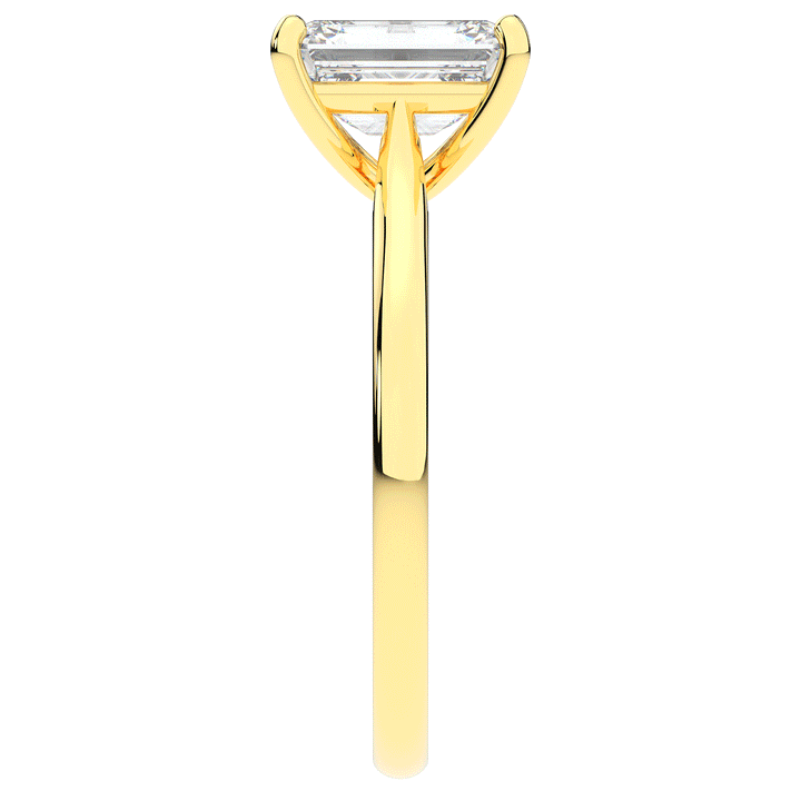 2.00CT.TW EMERALD CUT LAB DIAMOND SOLITAIRE ENGAGEMENT RING - Nazarelle
