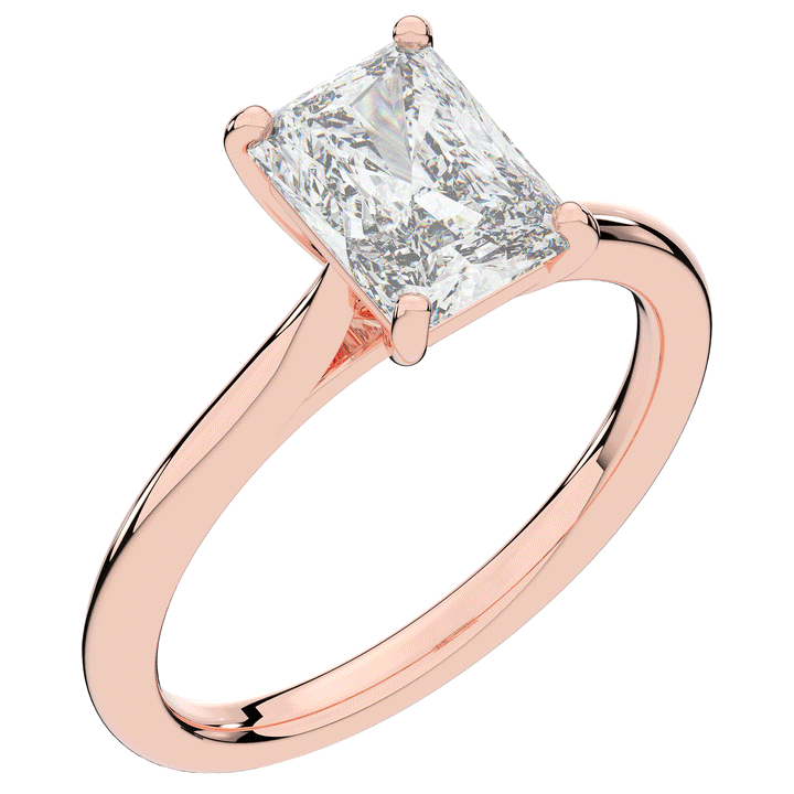 2.00CT RADIANT LAB DIAMOND SOLITAIRE ENGAGEMENT RING - Nazarelle