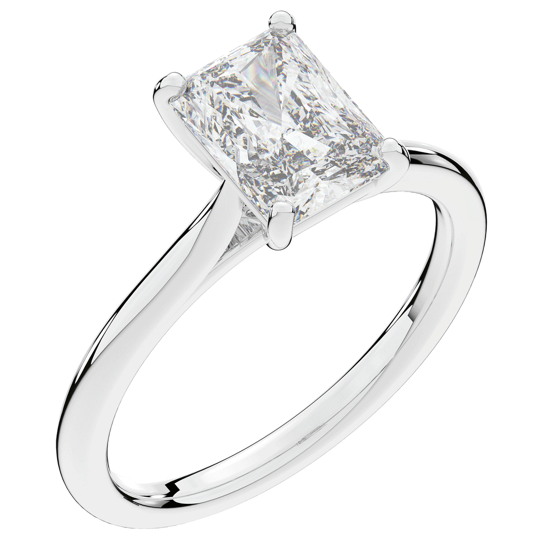 2.00CT RADIANT LAB DIAMOND SOLITAIRE ENGAGEMENT RING - Nazarelle