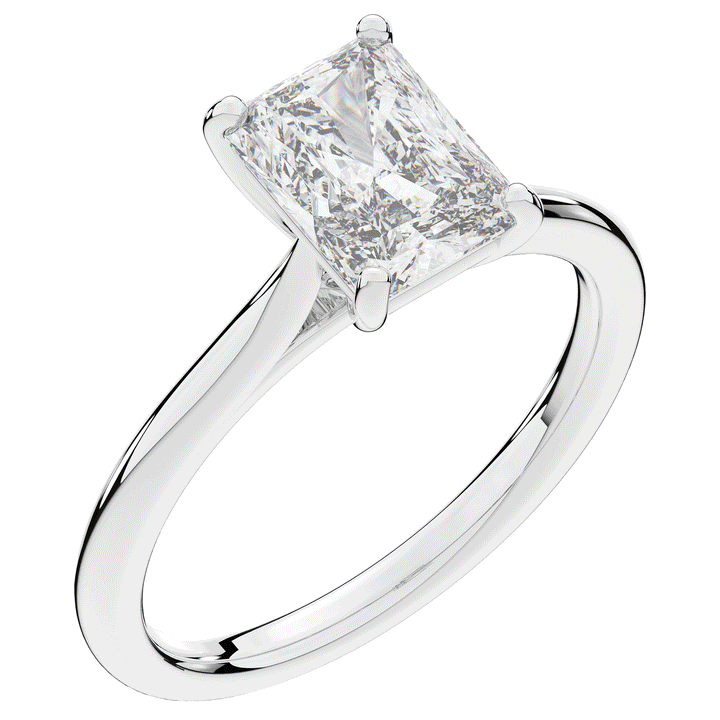 2.00CT RADIANT LAB DIAMOND SOLITAIRE ENGAGEMENT RING - Nazarelle