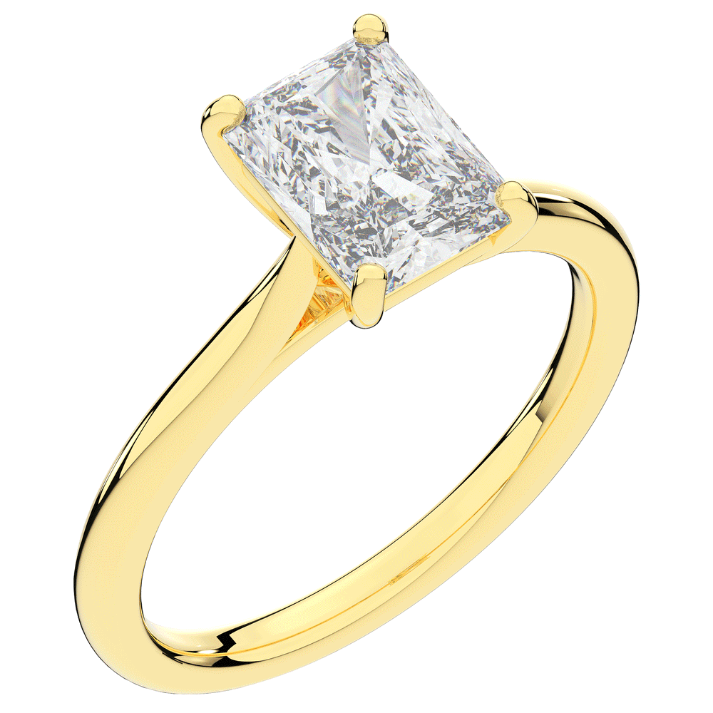2.00CT RADIANT LAB DIAMOND SOLITAIRE ENGAGEMENT RING - Nazarelle