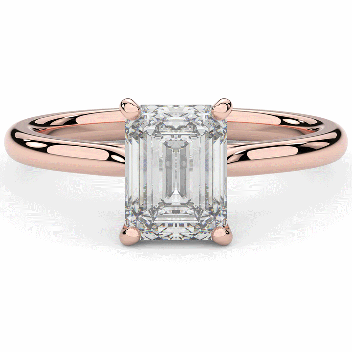 2.00CT.TW EMERALD CUT LAB DIAMOND SOLITAIRE ENGAGEMENT RING - Nazarelle