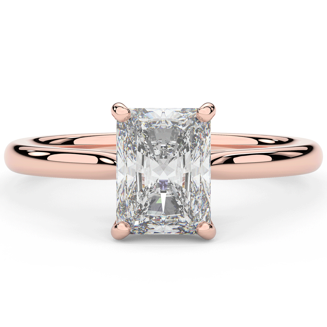 2.00CT RADIANT LAB DIAMOND SOLITAIRE ENGAGEMENT RING - Nazarelle