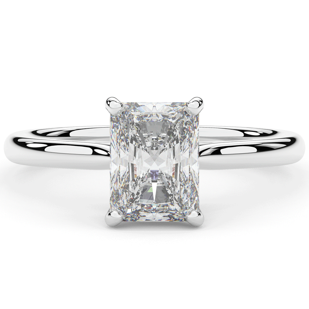 2.00CT RADIANT LAB DIAMOND SOLITAIRE ENGAGEMENT RING - Nazarelle