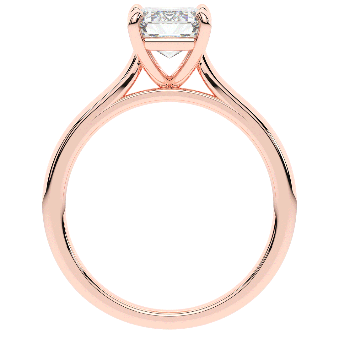 2.00CT.TW EMERALD CUT LAB DIAMOND SOLITAIRE ENGAGEMENT RING - Nazarelle