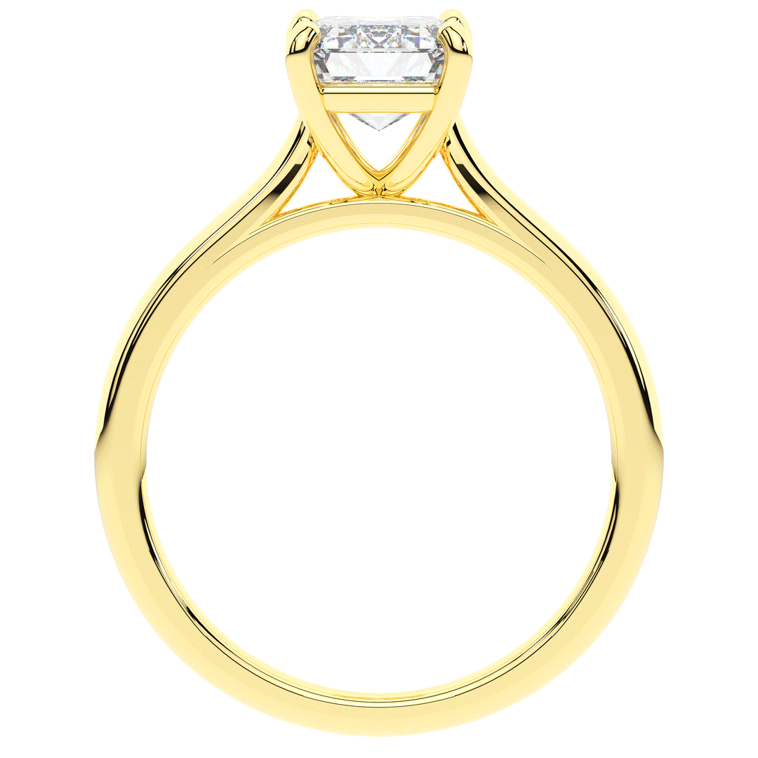 2.00CT.TW EMERALD CUT LAB DIAMOND SOLITAIRE ENGAGEMENT RING - Nazarelle