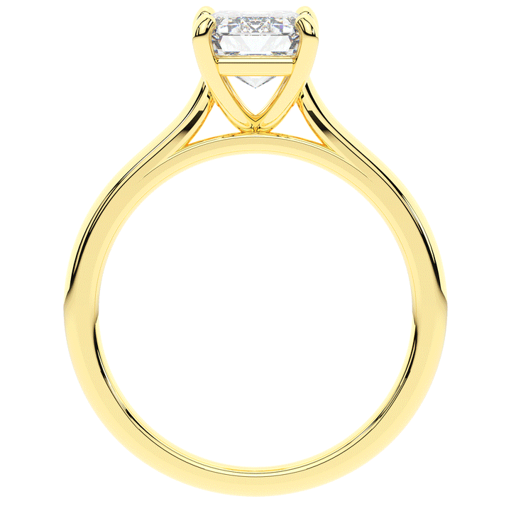 2.00CT.TW EMERALD CUT LAB DIAMOND SOLITAIRE ENGAGEMENT RING - Nazarelle