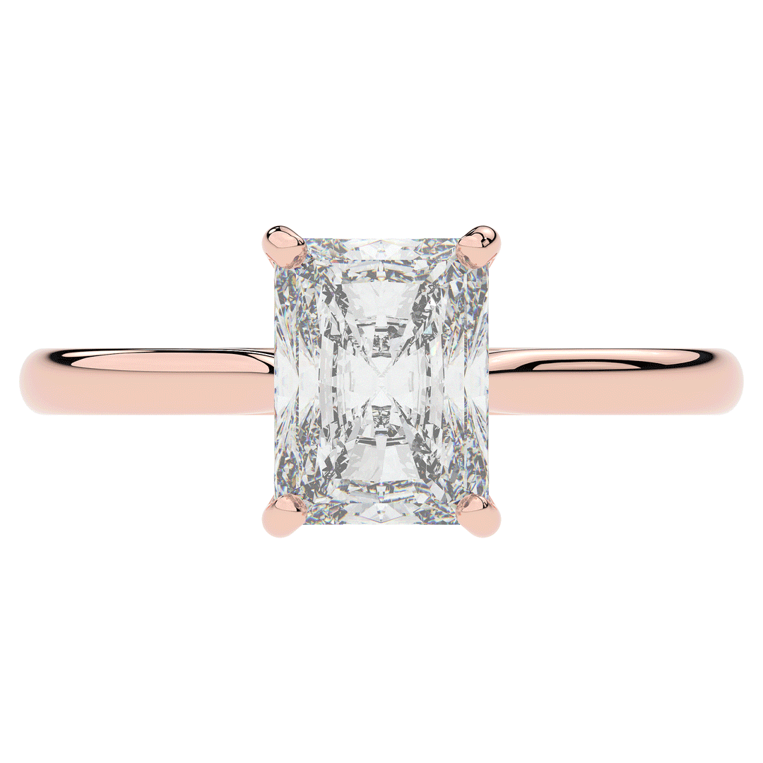 2.00CT RADIANT LAB DIAMOND SOLITAIRE ENGAGEMENT RING - Nazarelle
