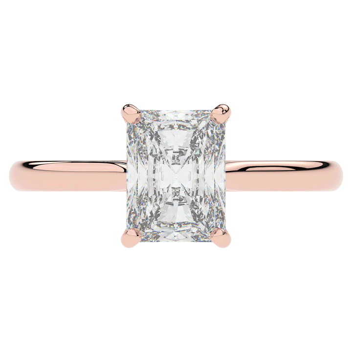 2.00CT RADIANT LAB DIAMOND SOLITAIRE ENGAGEMENT RING - Nazarelle