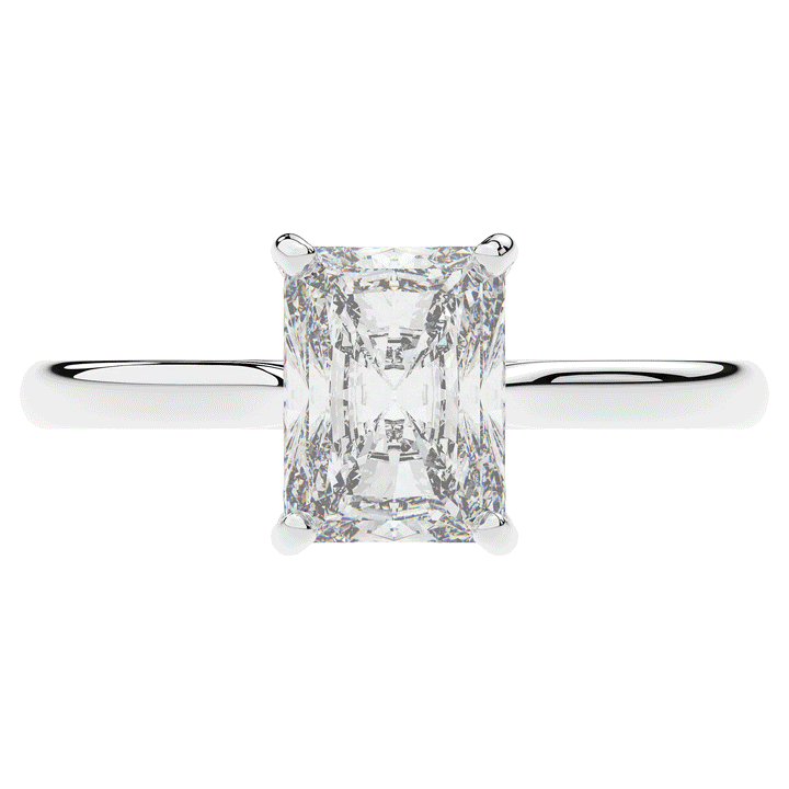 2.00CT RADIANT LAB DIAMOND SOLITAIRE ENGAGEMENT RING - Nazarelle