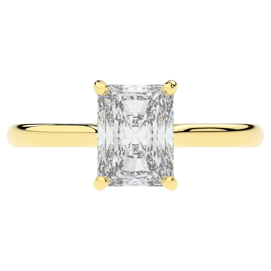 2.00CT RADIANT LAB DIAMOND SOLITAIRE ENGAGEMENT RING - Nazarelle