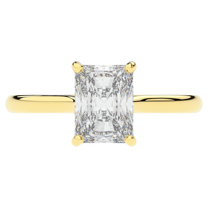 2.00CT RADIANT LAB DIAMOND SOLITAIRE ENGAGEMENT RING - Nazarelle