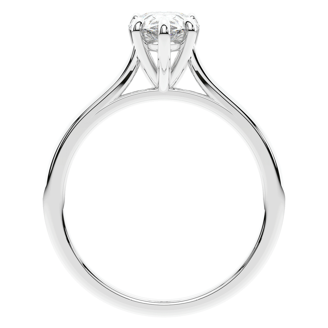 1.00CT.TW PEAR LAB DIAMOND SOLITAIRE ENGAGEMENT RING - Nazarelle