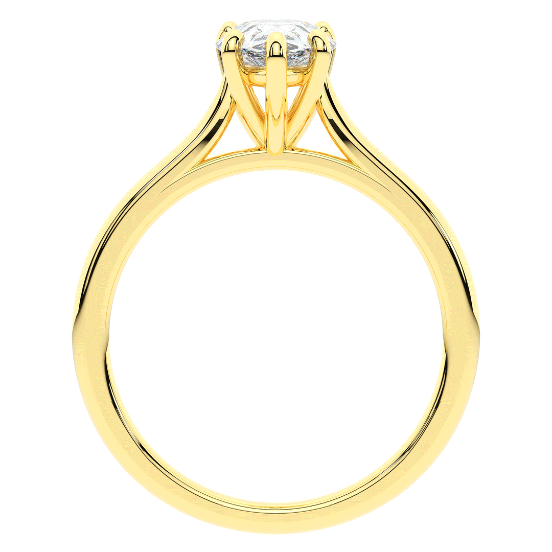 1.00CT.TW PEAR LAB DIAMOND SOLITAIRE ENGAGEMENT RING - Nazarelle