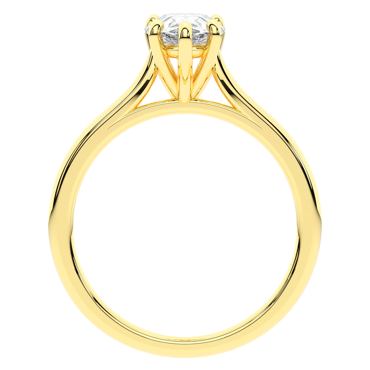 1.00CT.TW PEAR LAB DIAMOND SOLITAIRE ENGAGEMENT RING - Nazarelle