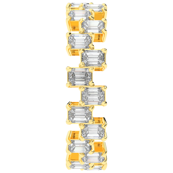 2.60CT.TW EMERALD CUT LAB DIAMOND ETERNITY WEDDING BAND - Nazarelle
