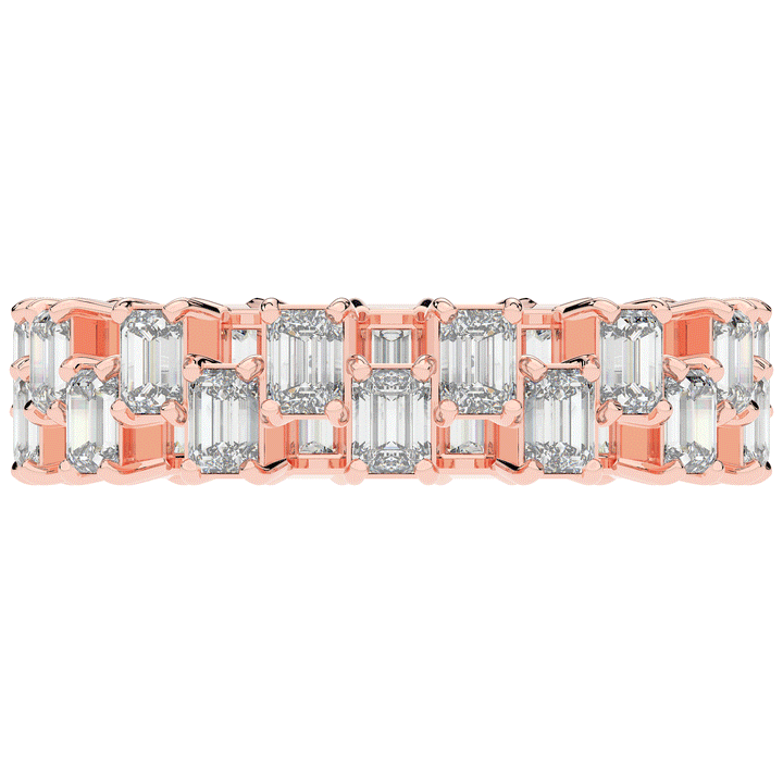 2.60CT.TW EMERALD CUT LAB DIAMOND ETERNITY WEDDING BAND - Nazarelle