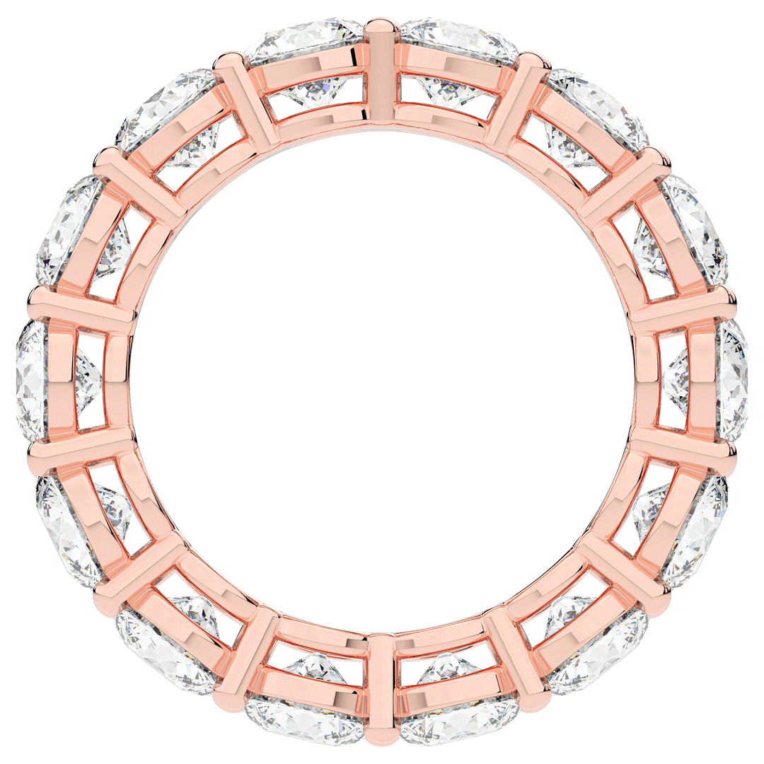 7.00CT.TW ROUND LAB DIAMOND SHARED PRONG ETERNITY WEDDING BAND - Nazarelle