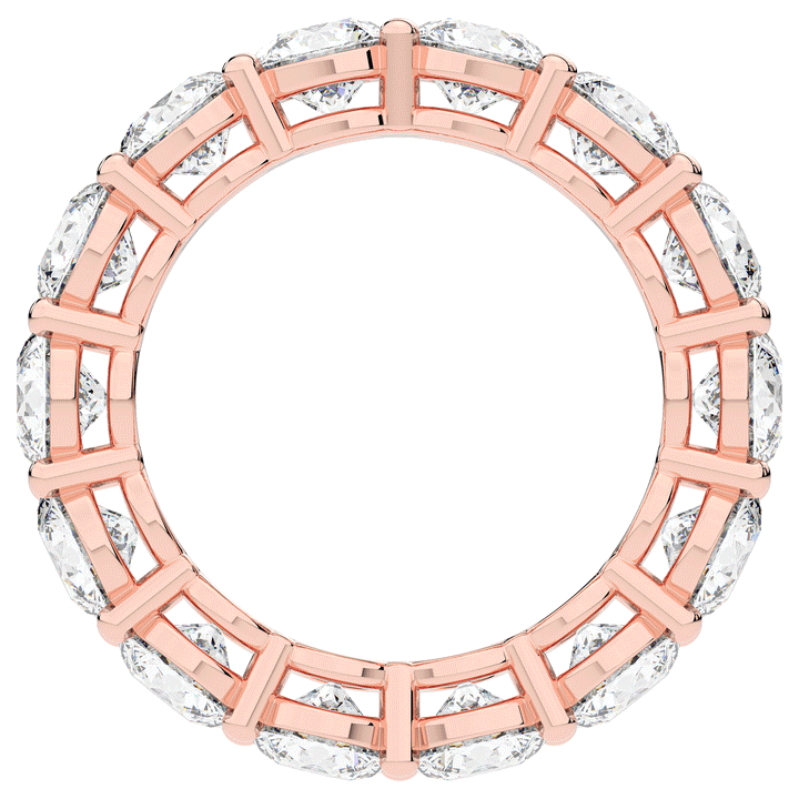 7.00CT.TW ROUND LAB DIAMOND SHARED PRONG ETERNITY WEDDING BAND - Nazarelle